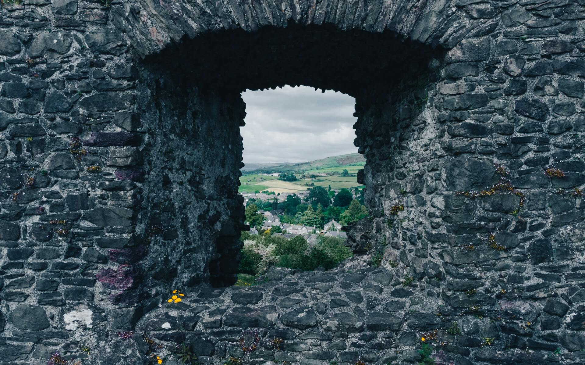 Window on a stone wall